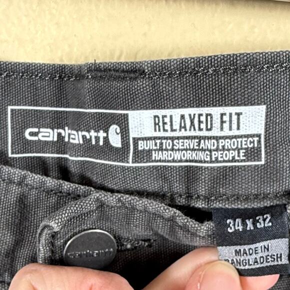 Carhartt Mens Gray Relaxed Fit Carpenter Pants 34x32 - Picture 2 of 12